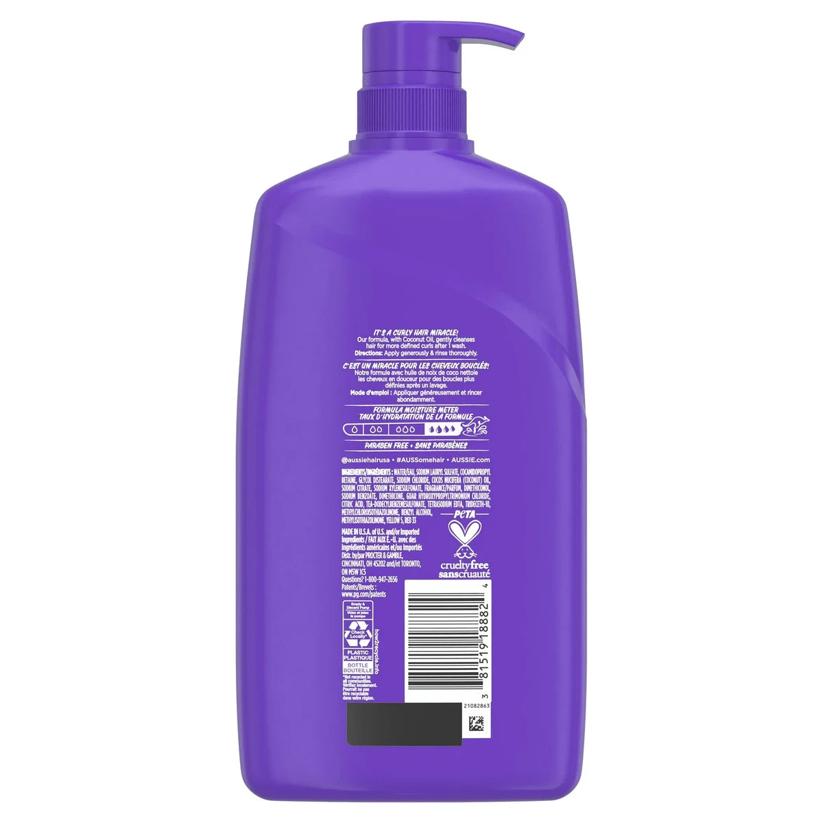 Aussie Miracle Curls With Coconut And Jojoba oil Paraben Free Shampoo 26.2Oz (Pack of 4)