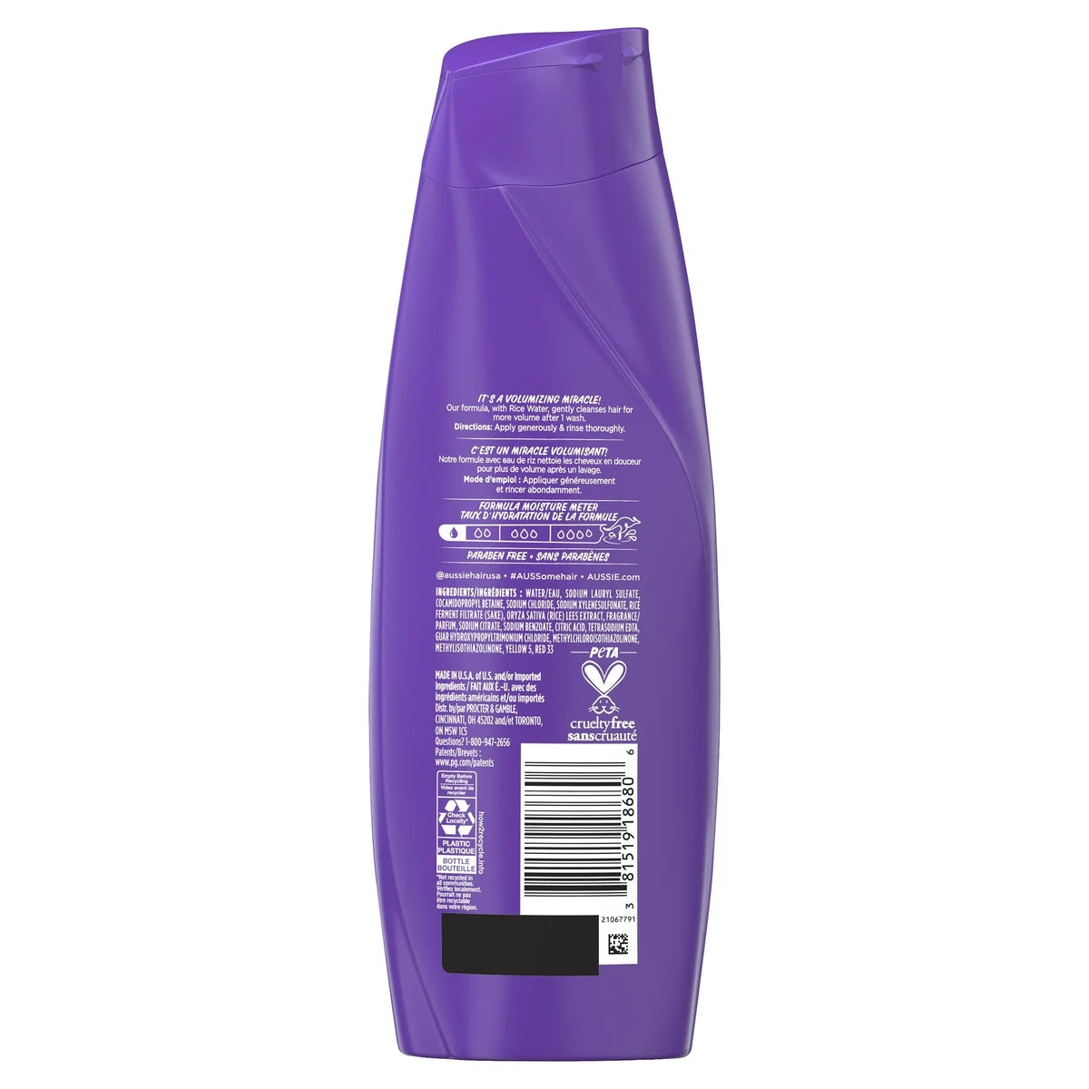 Aussie Miracle Volume Hair Shampoo 12.1Oz (Pack of 6)