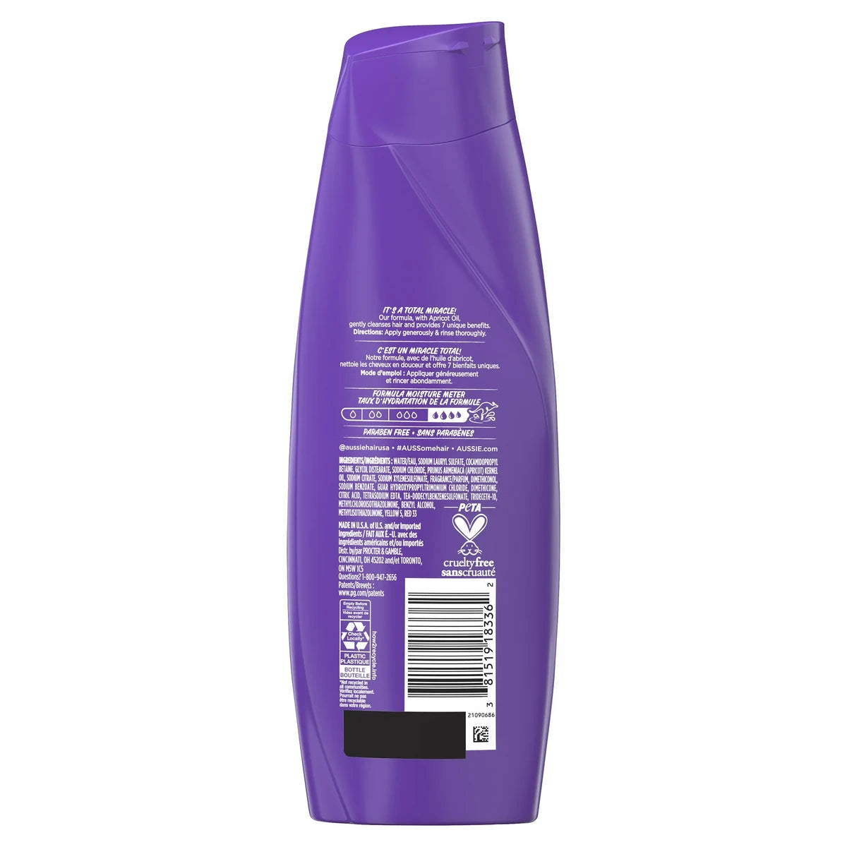 Aussie Total Miracle 7 N 1 Hair Shampoo 12.1Oz (Pack of 6)