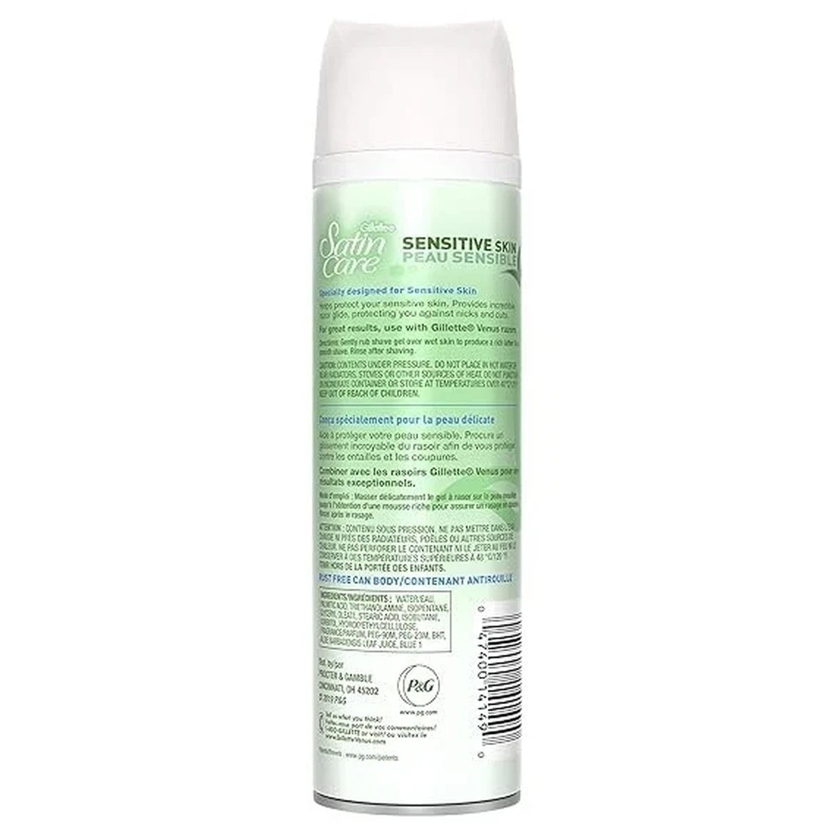 Gillette Satin Care Gel For Sensitive Skin7Oz (Pack of 12)