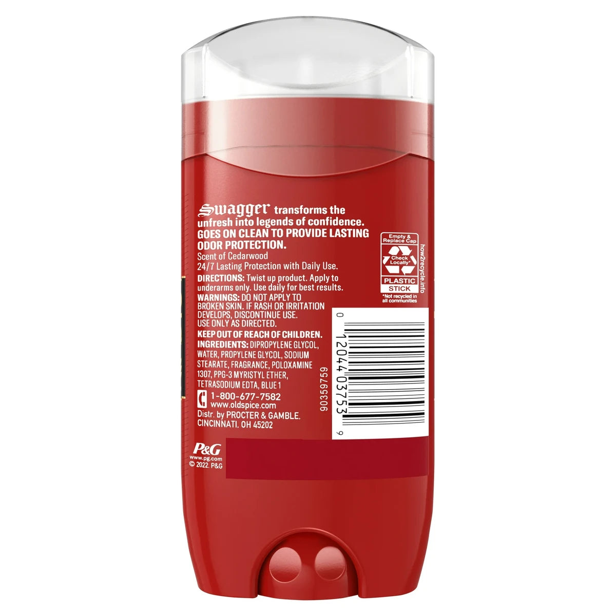 Old Spice Red Zone Collection Stick Deodorant Swagger3Oz (Pack of 12)