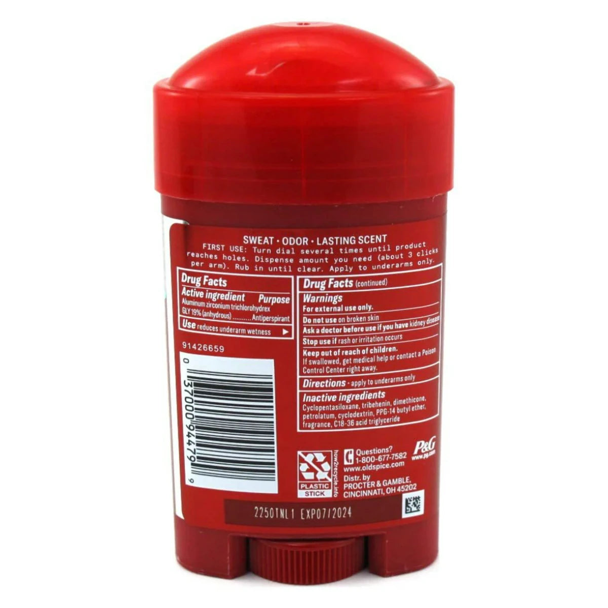 Old Spice Sweat Defense Antiperspirant Pure Sport Plus 2.6Oz (Pack of 12)