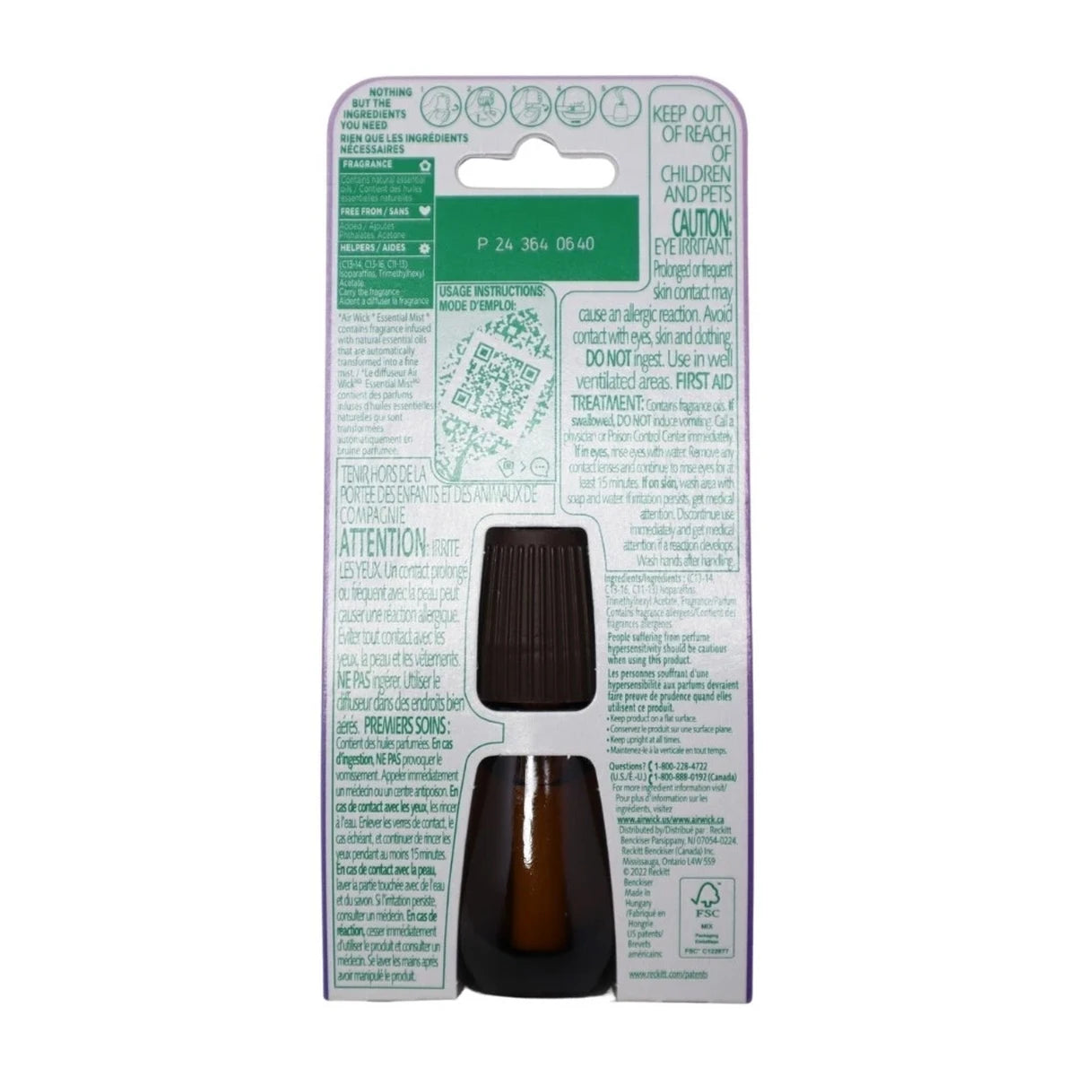 Air Wick Essential Mist Lavender & Almond Blossom Air Freshener Refill 0.67Oz (Pack Of 6)