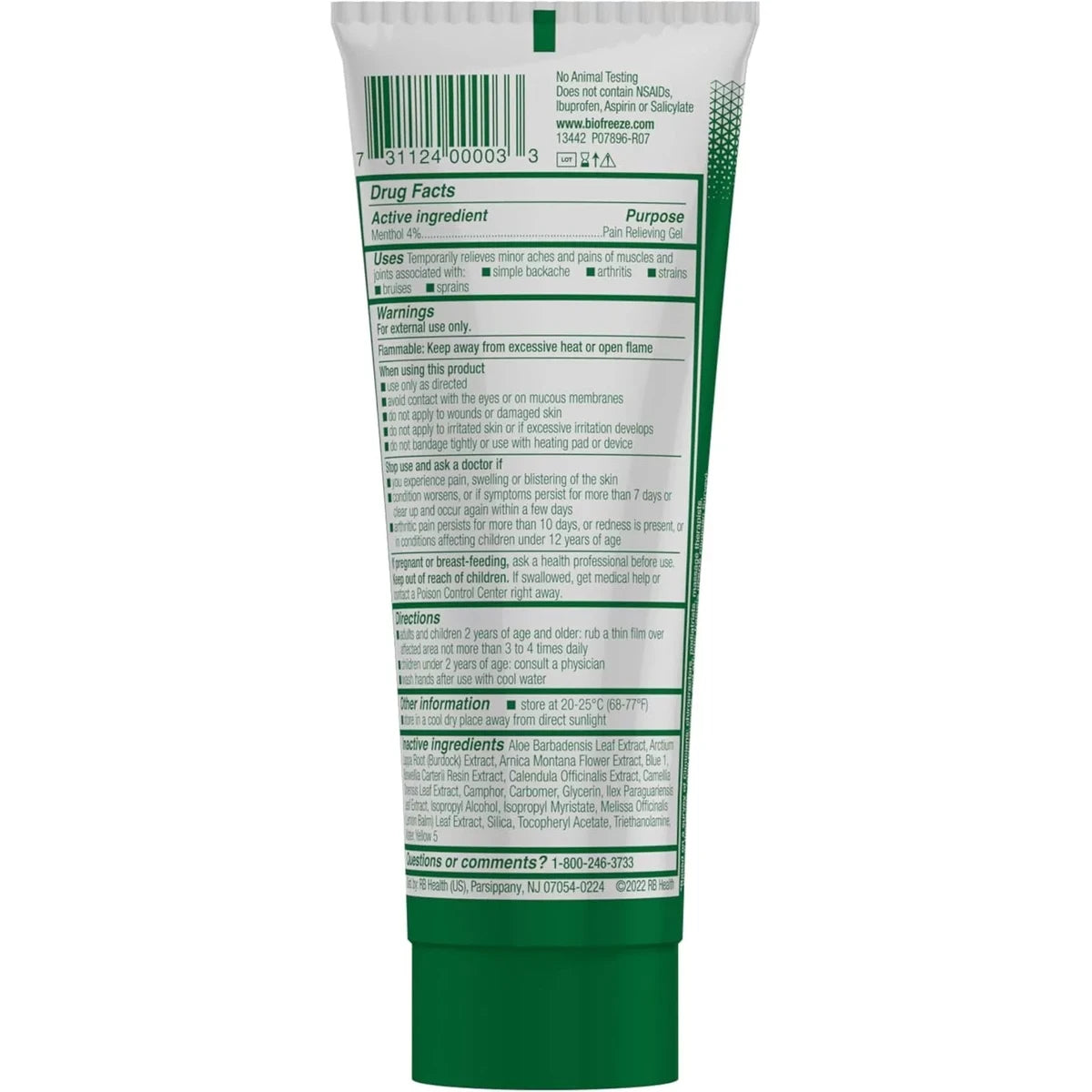 Biofreeze Pain Relieving Gel Arthritis Muscle Joint and Back Pain Relief 3Oz (Pack of 24)