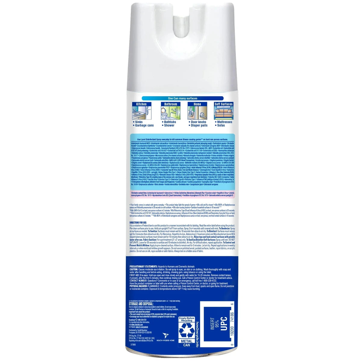 Lysol Crisp Linen Scent Disinfectant Spray12.5Oz (Pack of 12)