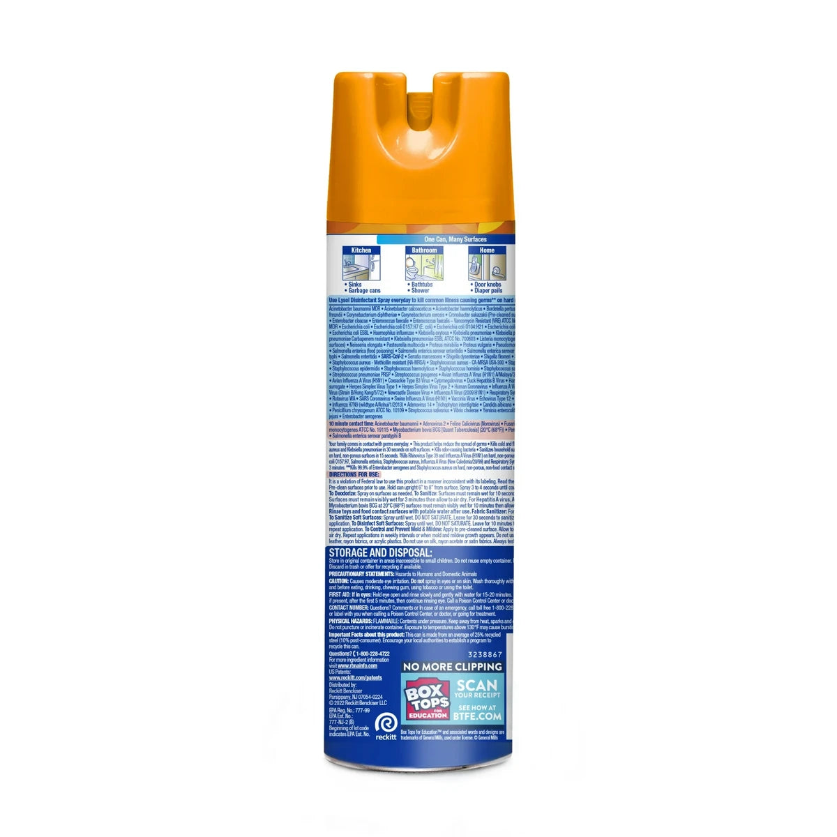 Lysol Disinfectant Sanitizing and Antibacterial Spray 19Oz (Pack of 12)