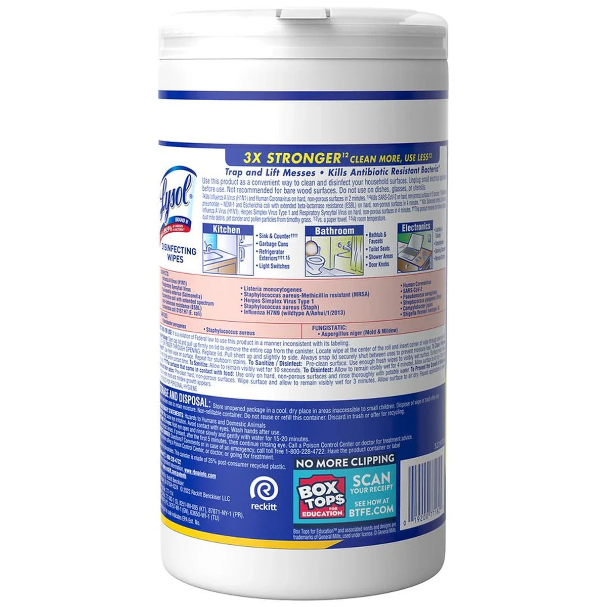 Lysol Disinfectant Wipes Lemon and Lime Blossom 10.50oz (Pack of 6)