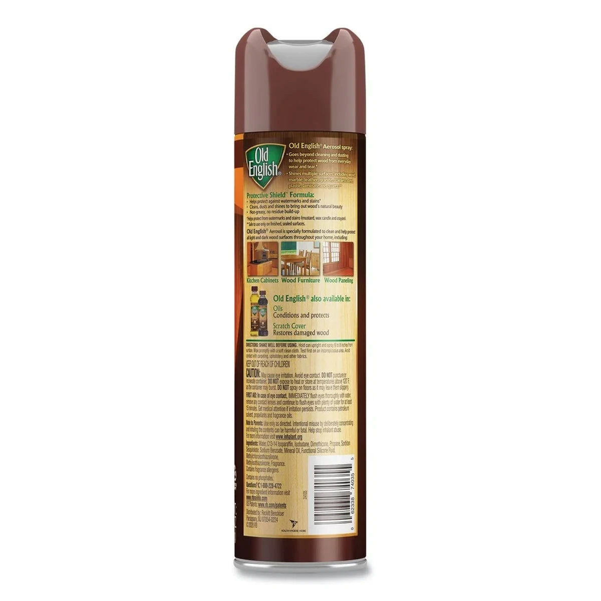 Old English Furniture Polish Spray with Protective Shield Formula Lemon 12.5Oz (Pack of 12)