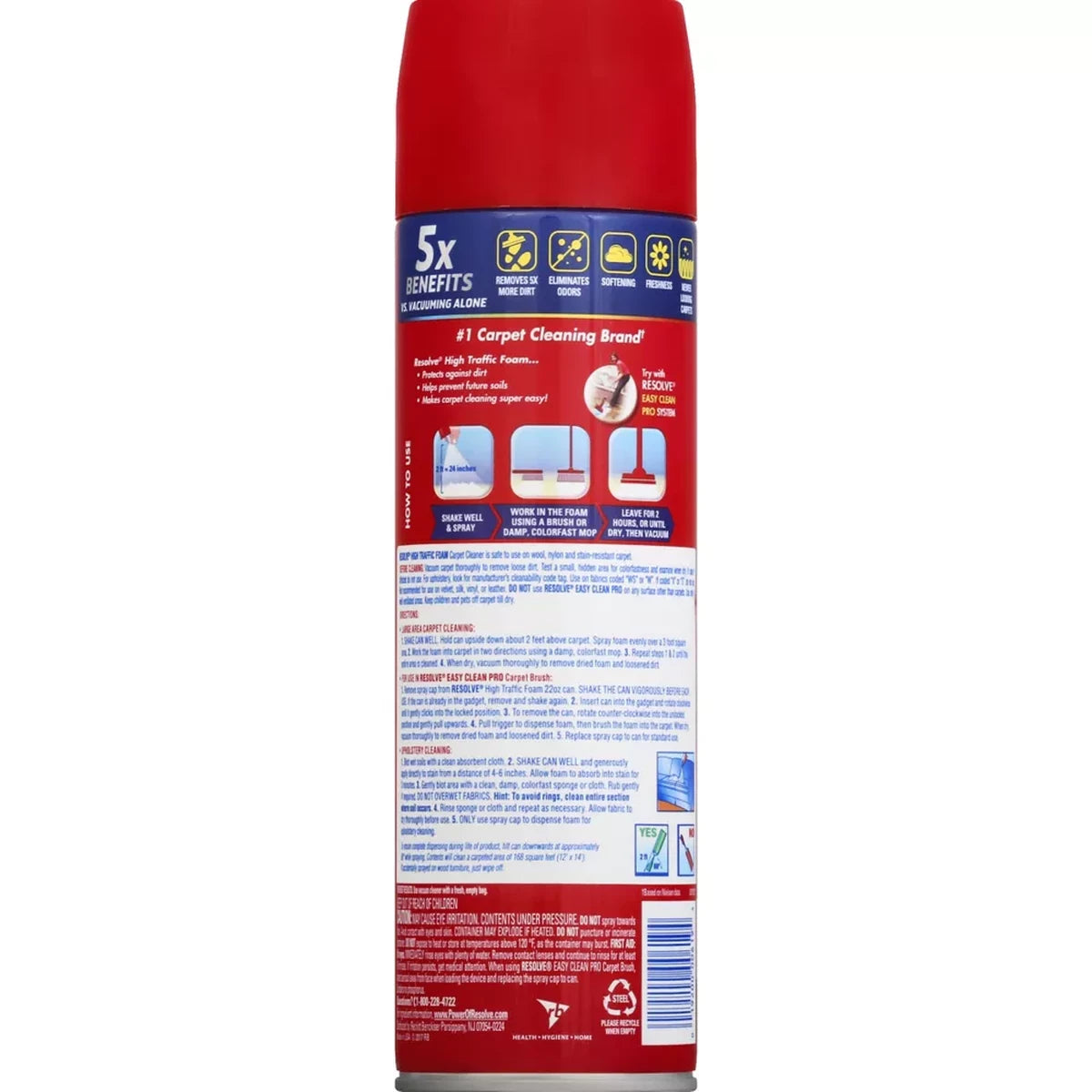 Resolve High Traffic Foam Carpet Cleaner 22Oz (Pack of 12)