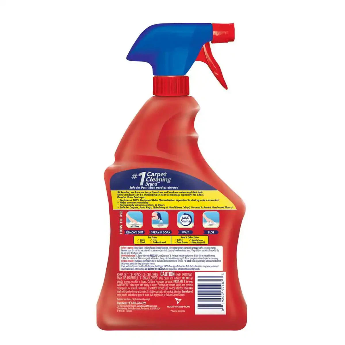 Resolve Pet Stain Urine Destroyer 32Oz (Pack of 6)
