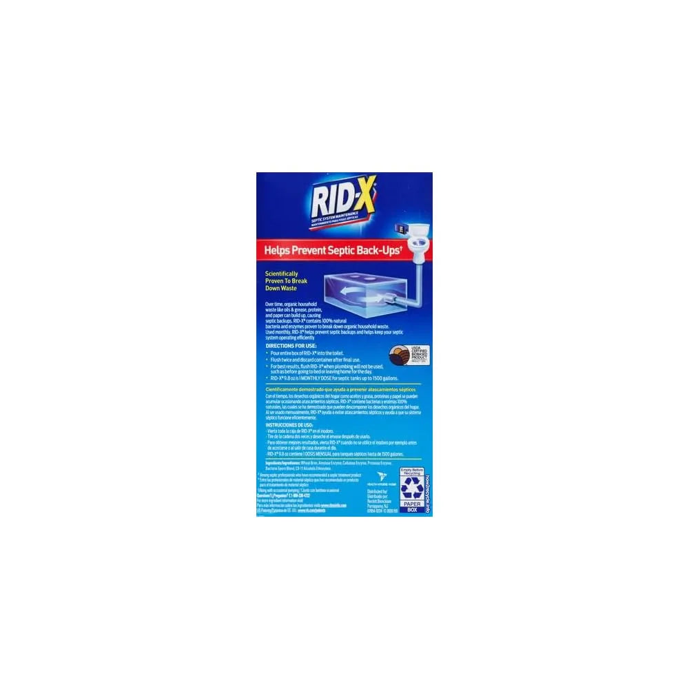 Rid-X Septic Tank System Treatment Powder9.8Oz (Pack of 12)