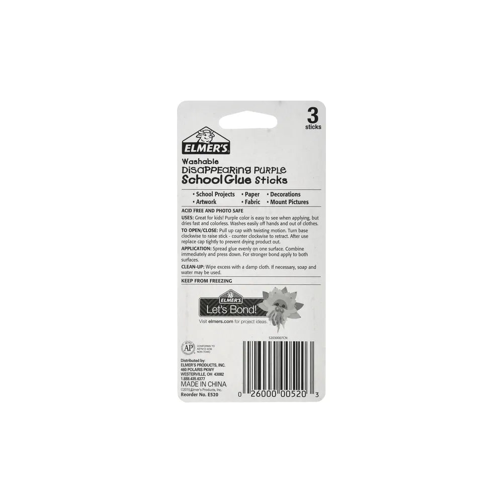 Elmers Disappearing Purple School Glue Sticks 0.21Oz (Pack Of 48)
