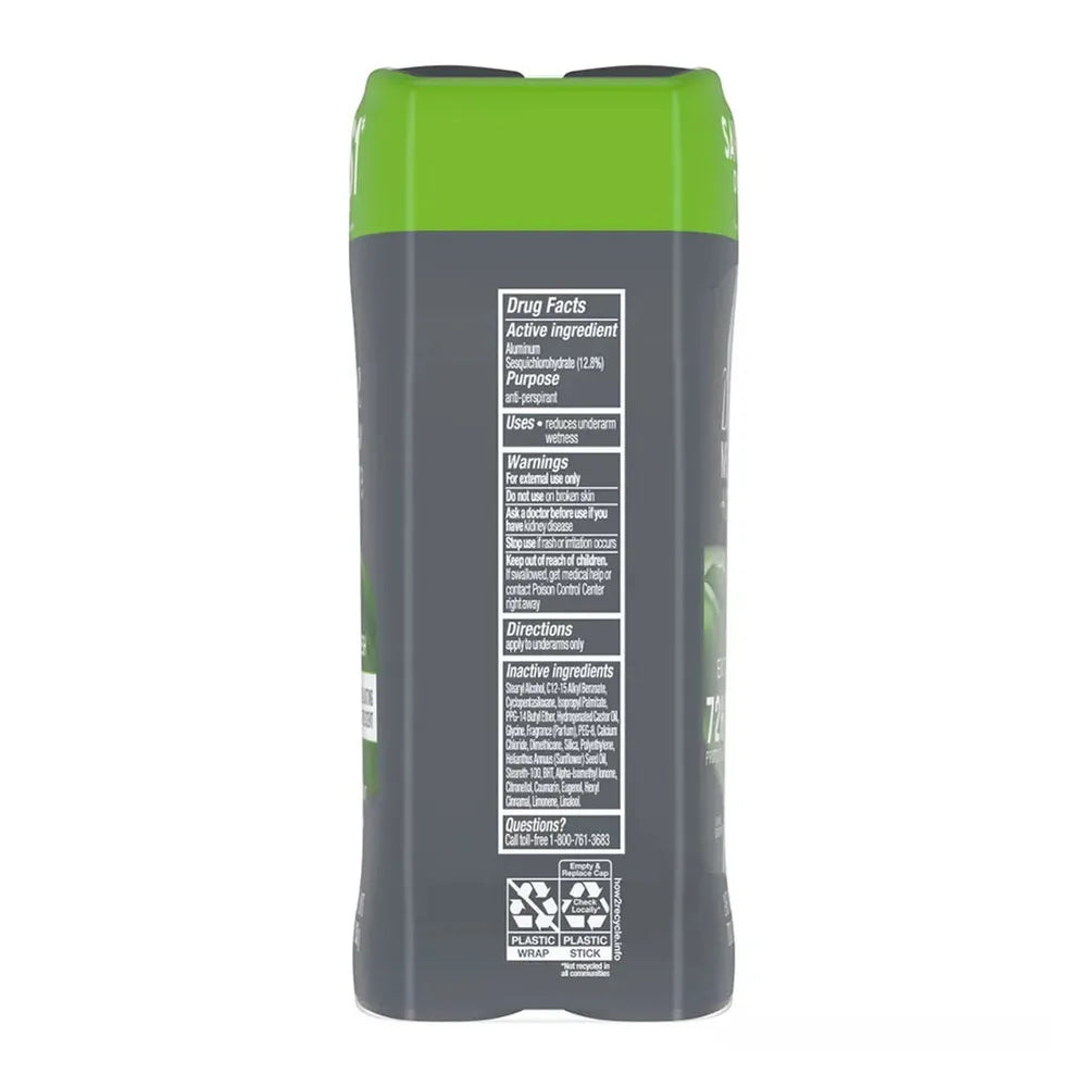 Dove Men Plus Care 72 Hour Antiperspirant Deodorant Stick Extra Fresh 2.7Oz (Pack of 6)