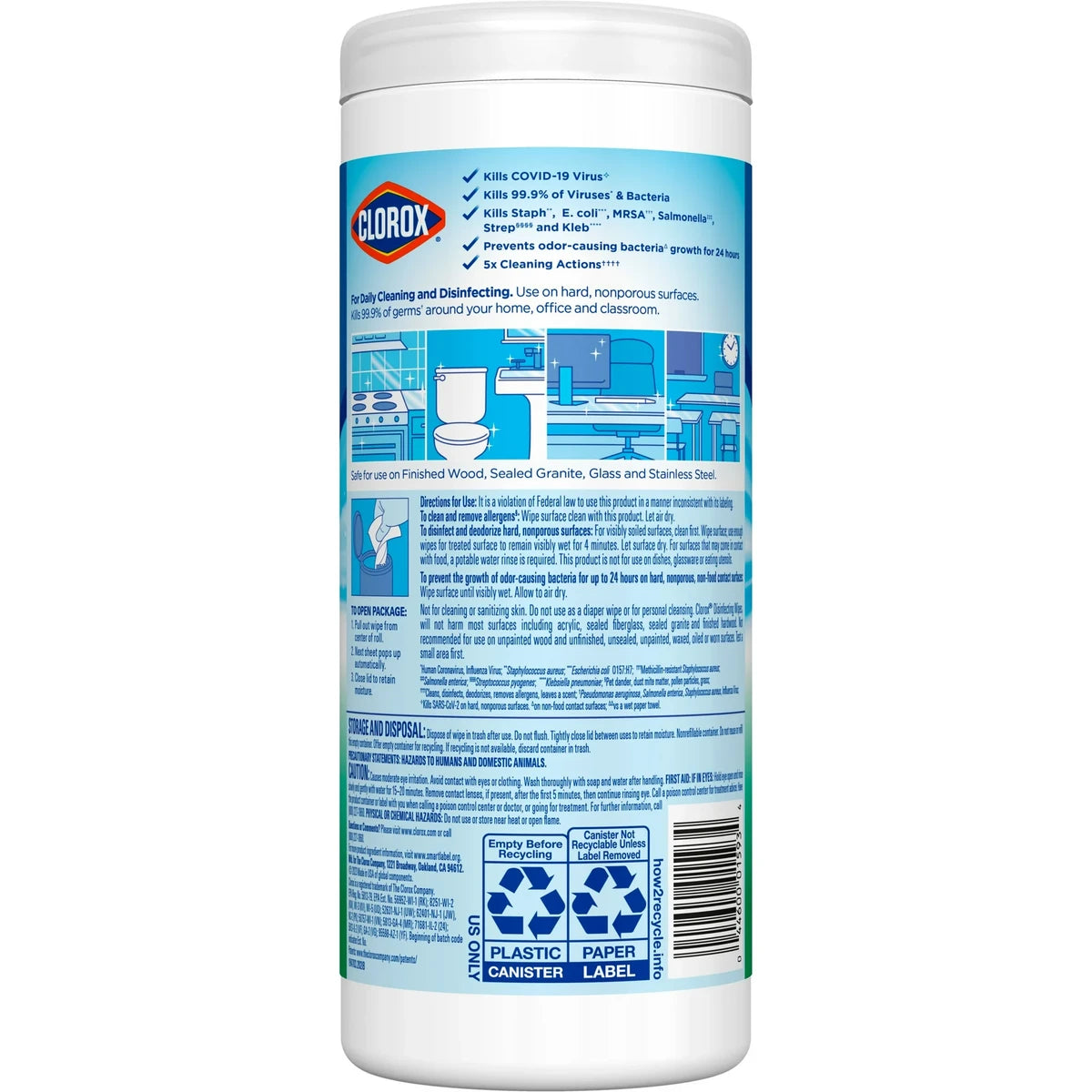 Clorox Disinfecting Wipes Fresh Scent 0.16Oz (Pack Of 12)