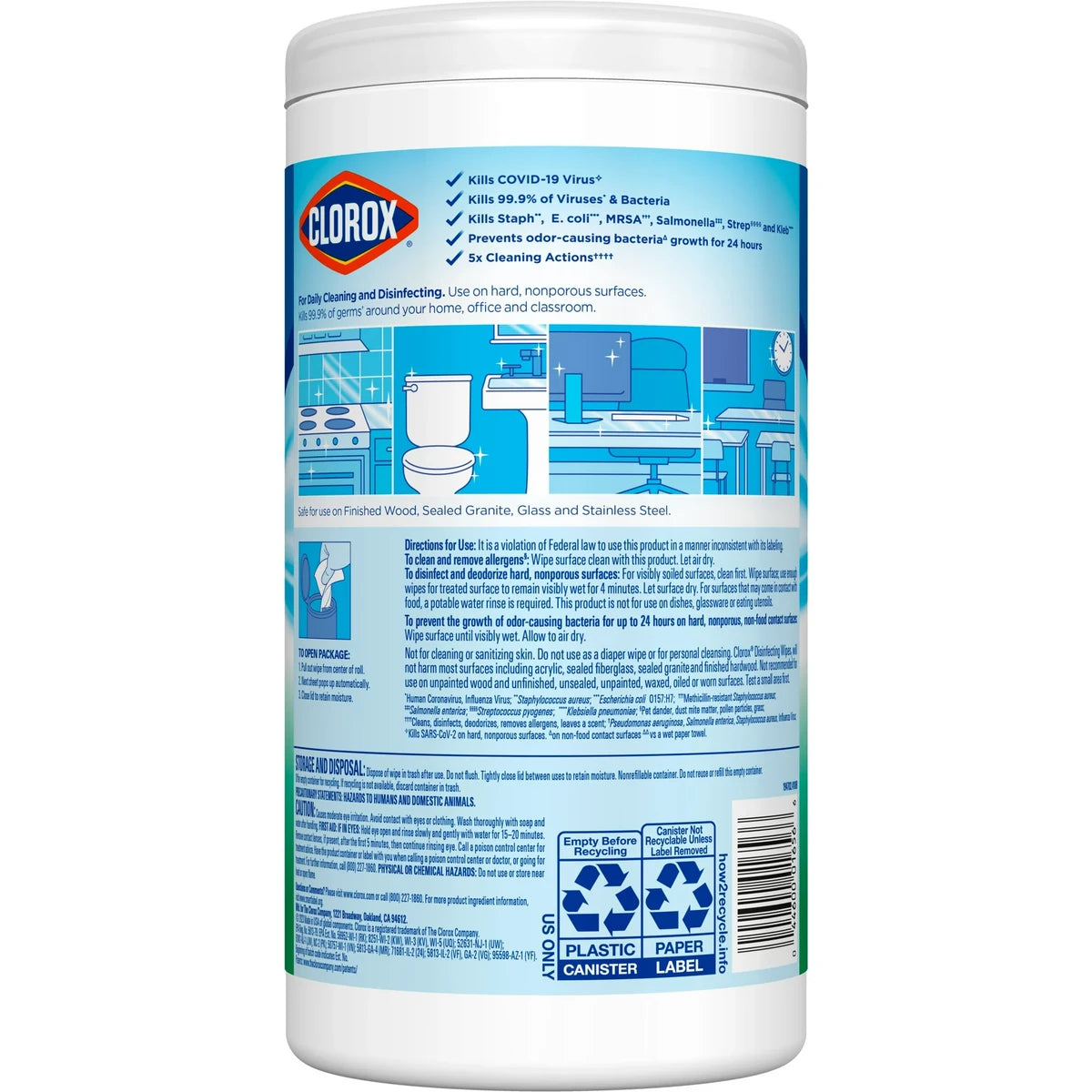 Clorox Disinfecting wipes Fresh Scent 19.68oz (Pack of 6)