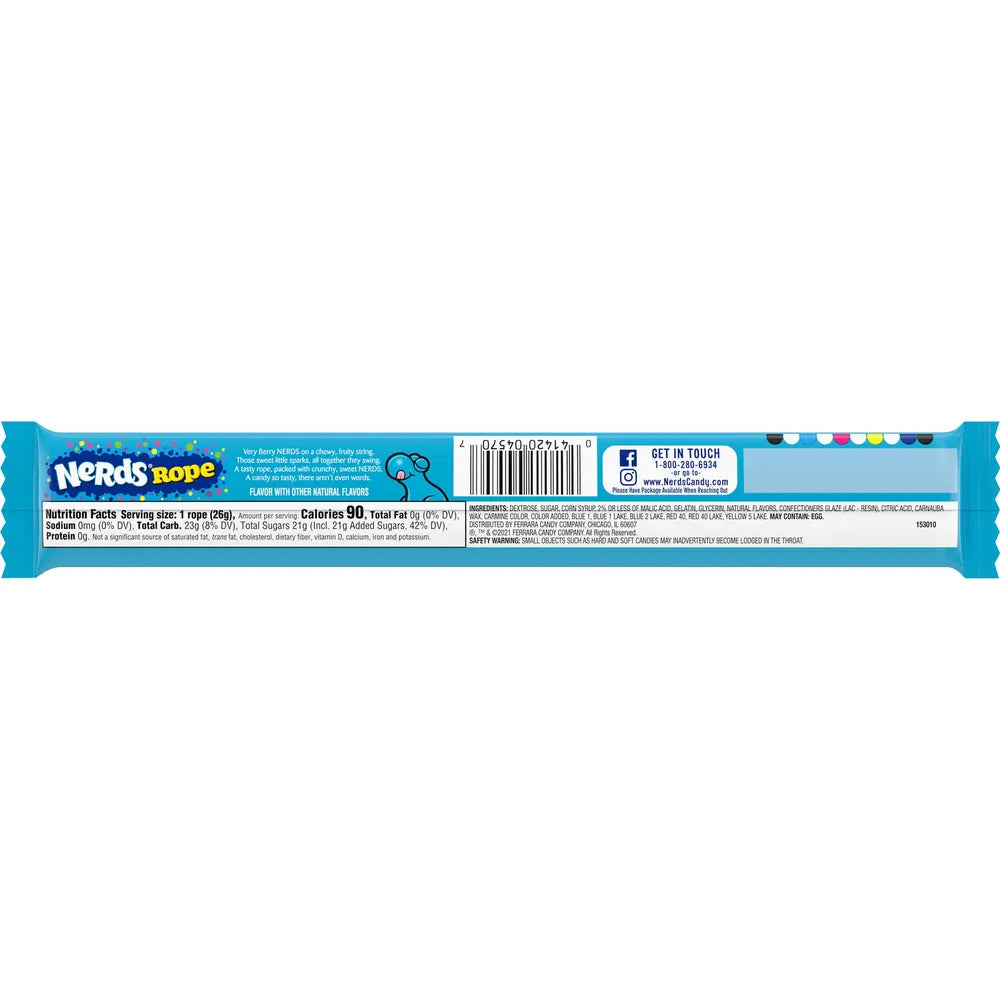 Nerds Candy Rope Very Berry 0.92 Oz 24 Ea (Pack of 288)