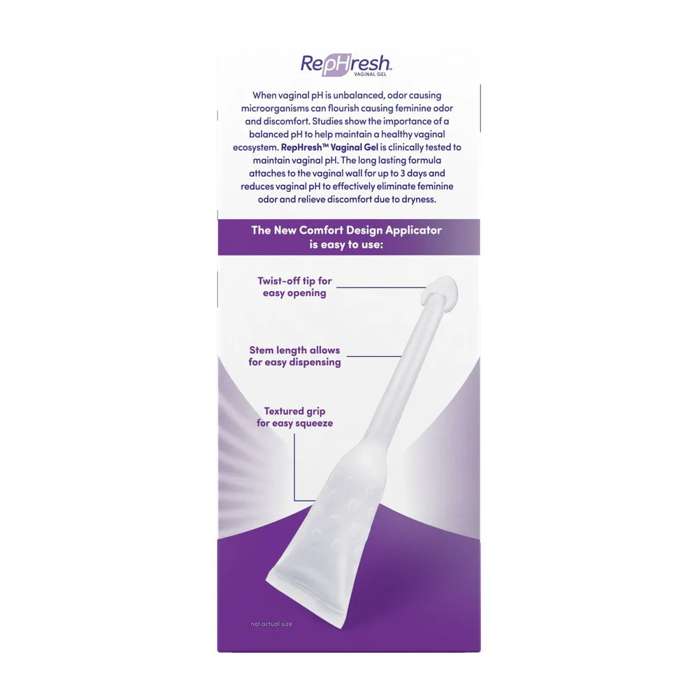 Rephresh Vaginal Personal Lubricant Odor Eliminating Gel 0.14Oz (Pack Of 24)