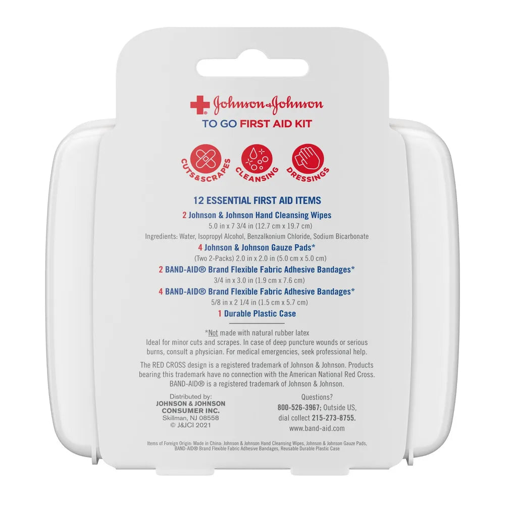 Johnson And Johnson Mini First Aid To Go Kit 1.6Oz (Pack of 48)