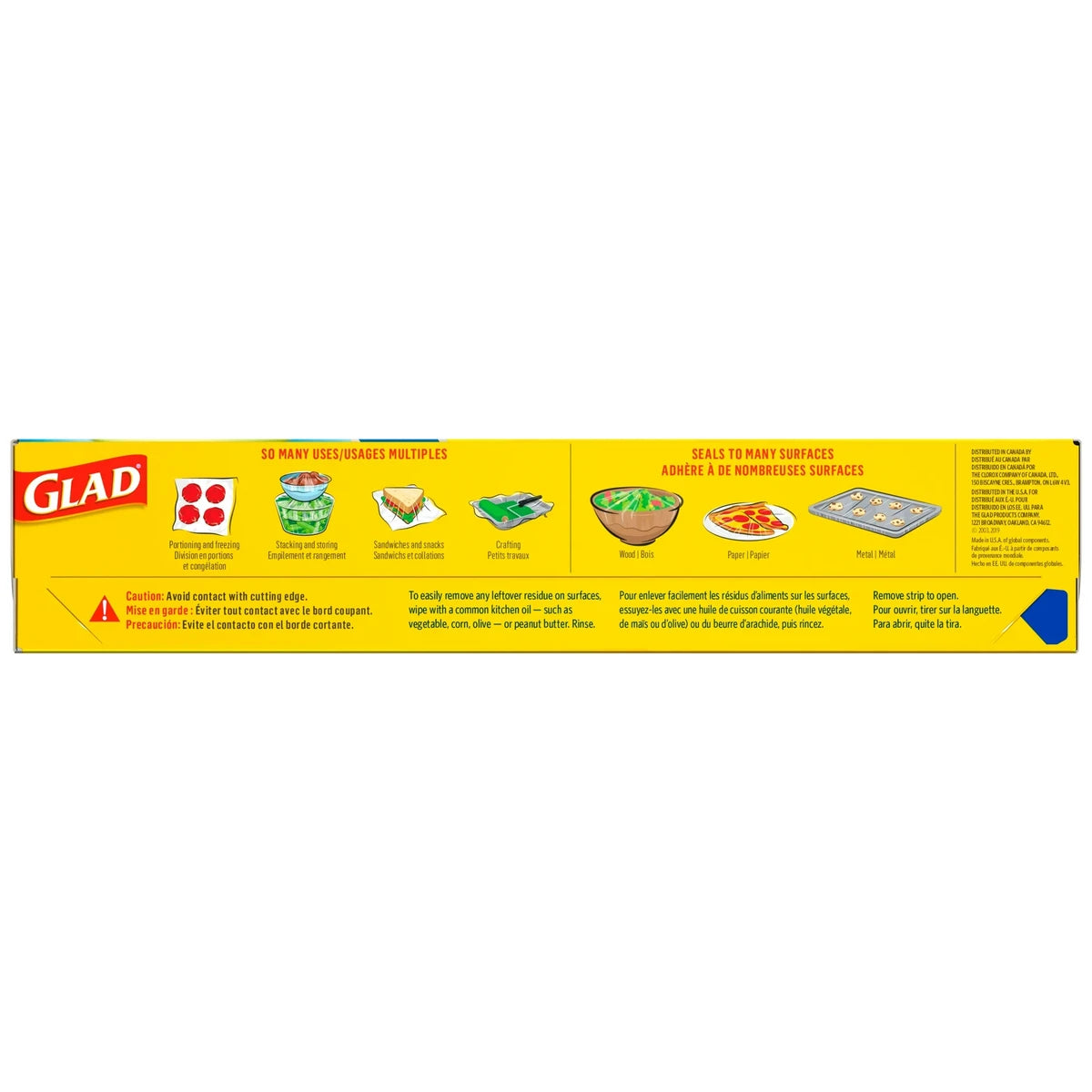 Glad Press'n Seal Plastic Food Wrap 70 Square Feet 3.32oz (Pack of 12)