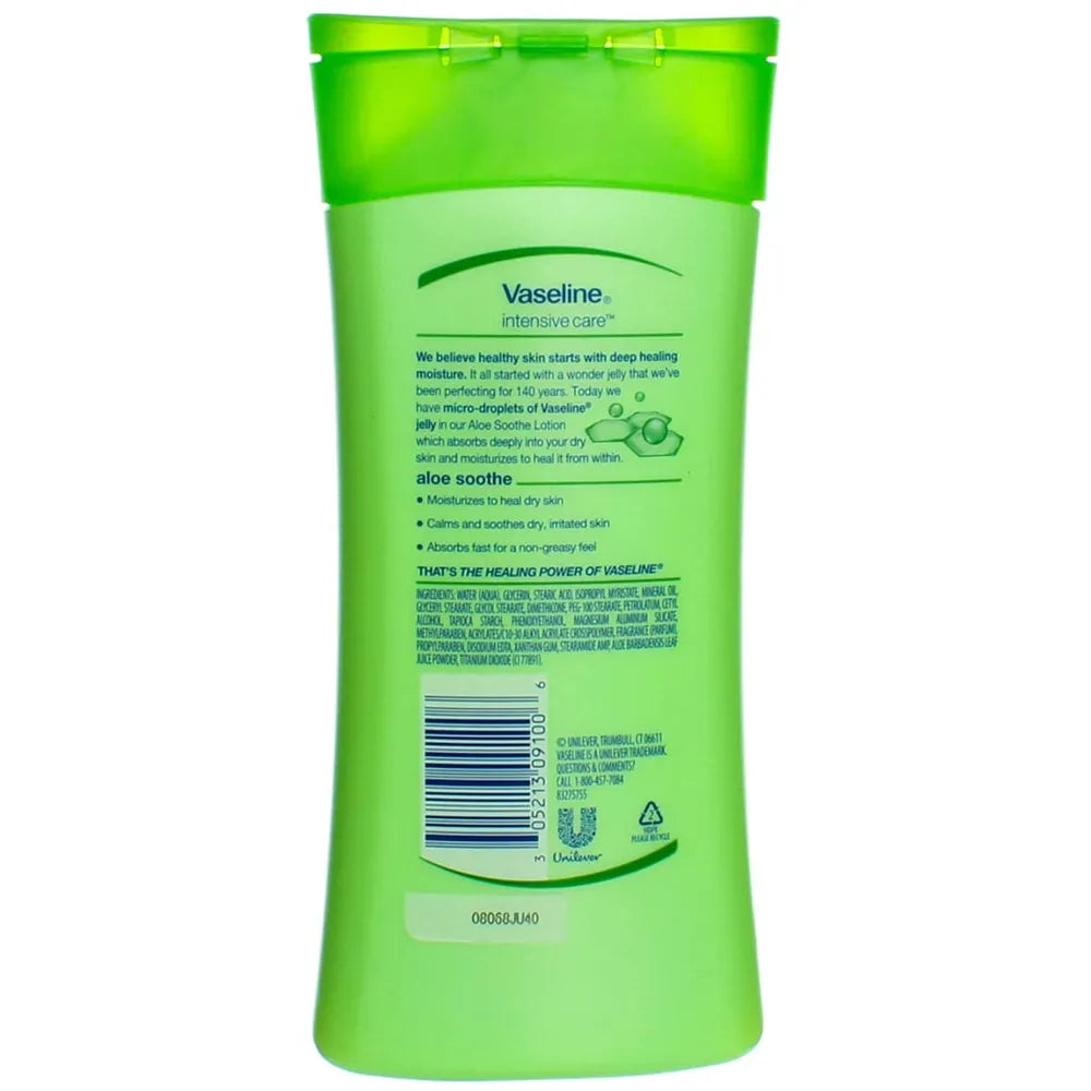 Vaseline Intensive Care Body Lotion Aloe Soothe 10Oz (Pack of 6)