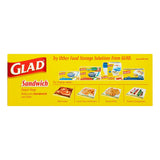 Glad Zipper Food Storage Sandwich Bags 11.2oz (Pack of 12)