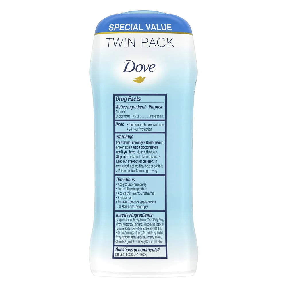 Dove Original Clean Antiperspirant Deodorant Twin Pack 2.6Oz (Pack Of 6)