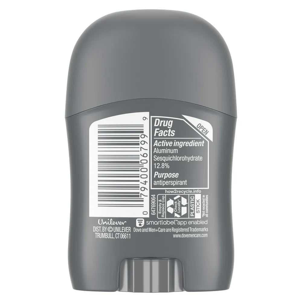 Dove Men Care 72 Hour Antiperspirant and Deodorant Stick Trial Size Clean Comfort 0.5Oz (Pack of 36)