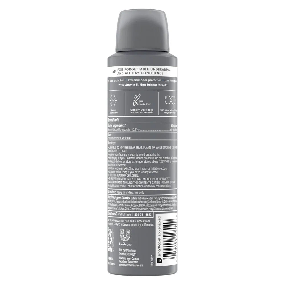 Dove Men And Care 72 Hour Antiperspirant And Deodorant Dry Spray Cool Fresh 3.8Oz (Pack of 12)