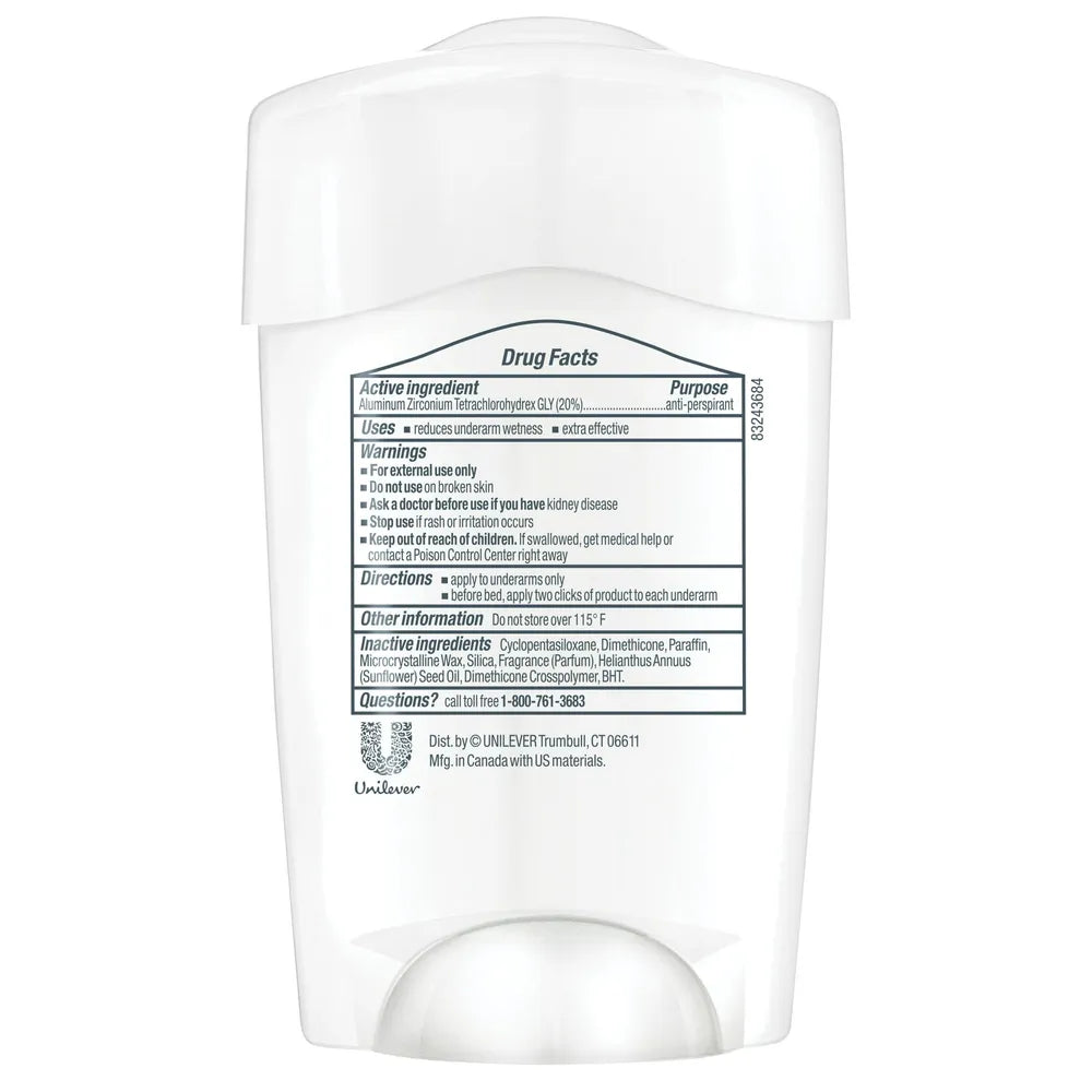 Dove Beauty Clinical Protection Cool Essentials Antiperspirant Deodorant Stick 1.7Oz (Pack of 24)