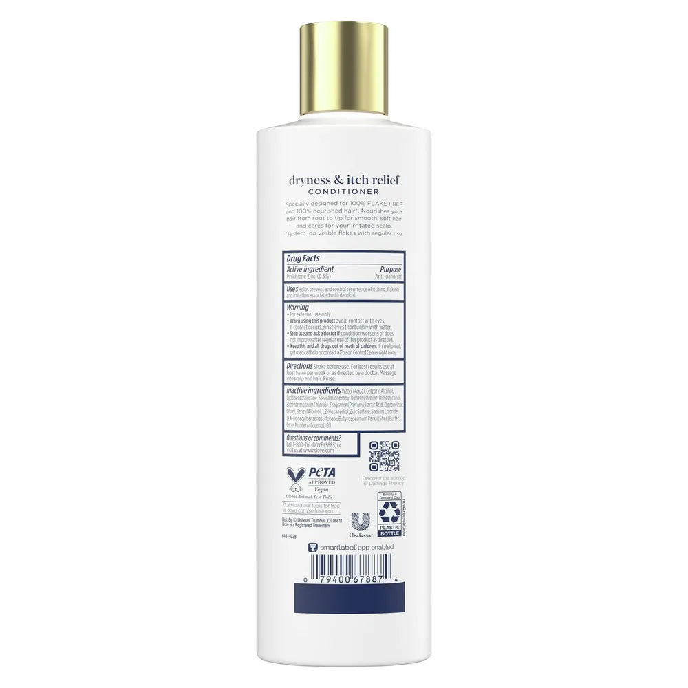 Dove Beauty Dermacare Anti Dandruff Conditioner 12Oz (Pack of 6)