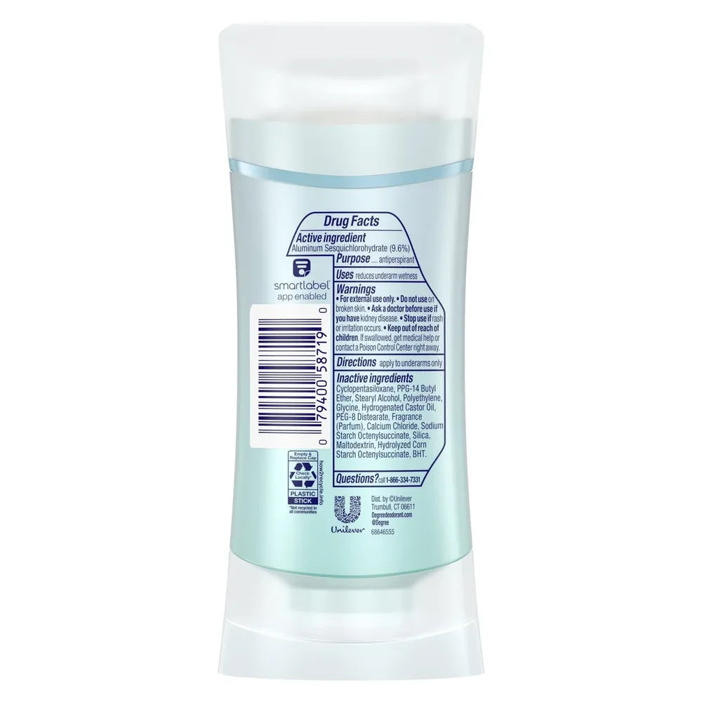 Degree MotionSense UltraClear Black Plus White Antiperspirant Deodorant Stick 2.6Oz (Pack of 12)