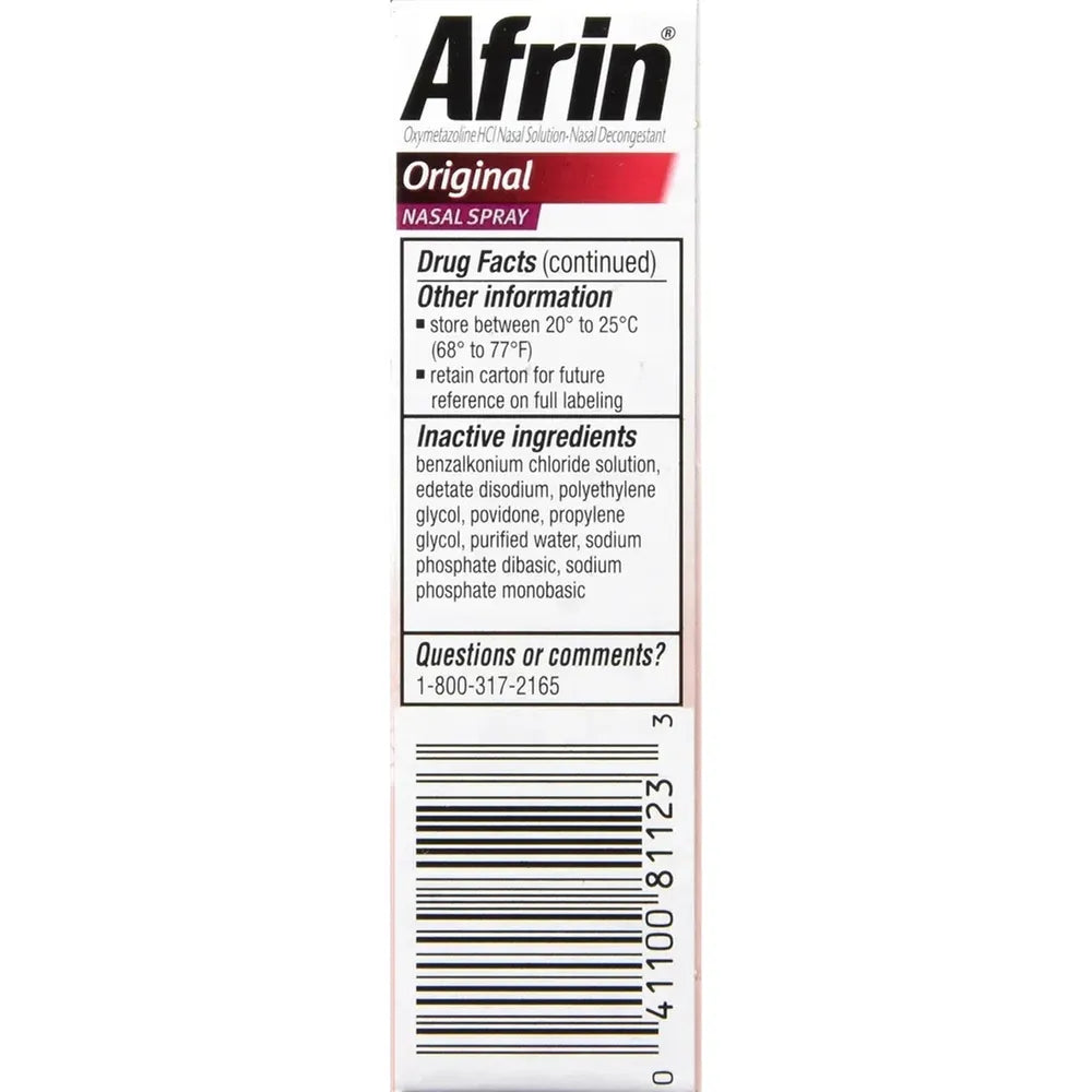 Afrin Original Maximum Strength Nasal Congestion Relief Spray 0.5Oz (Pack of 36)