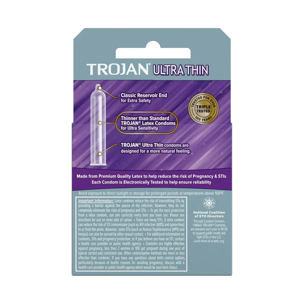 Trojan Sensitivity Premium Lubricant Condoms For Ultra Stimulation 5Oz (Pack of 48)