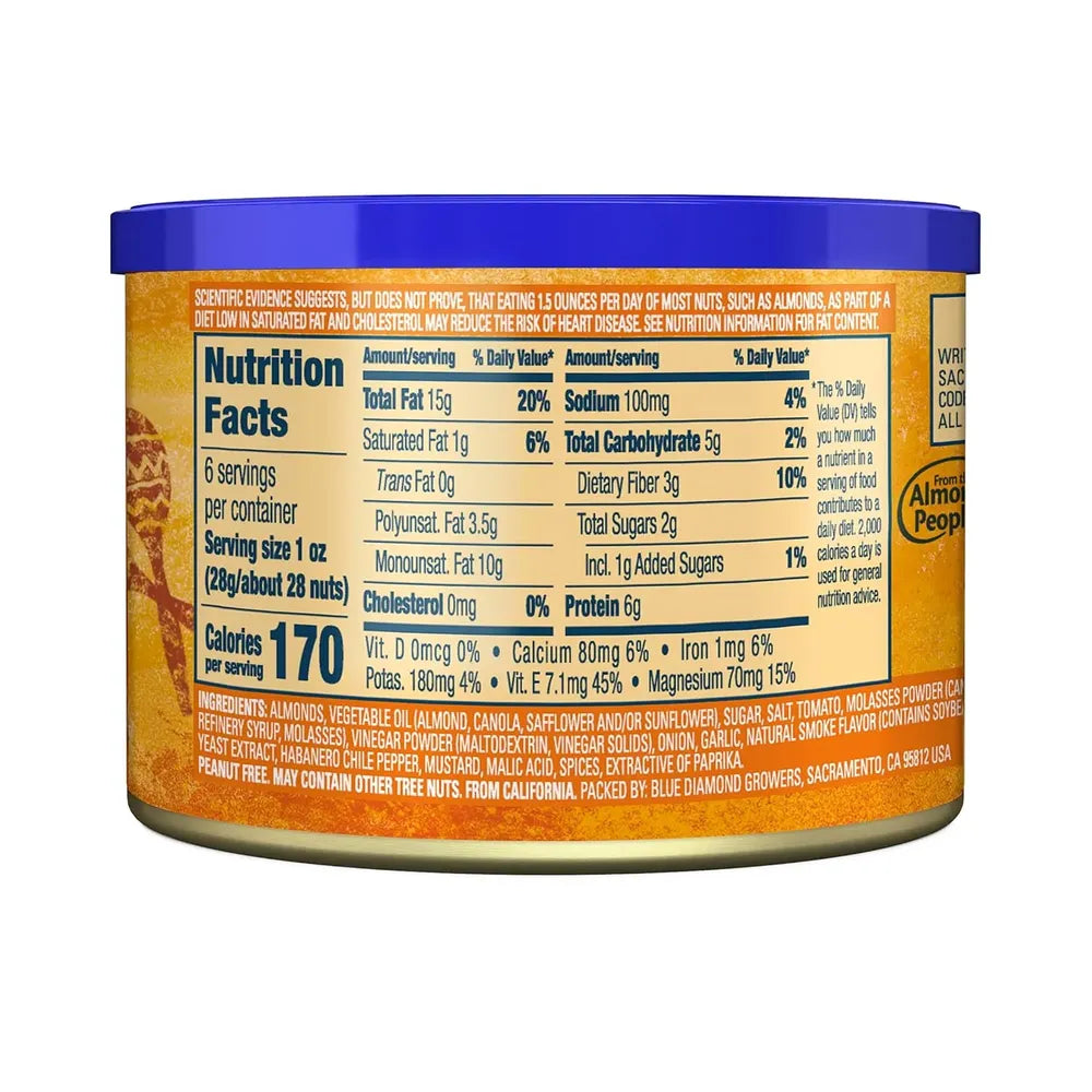 Blue Diamond Habanero Almonds 6 oz (Pack of 12)