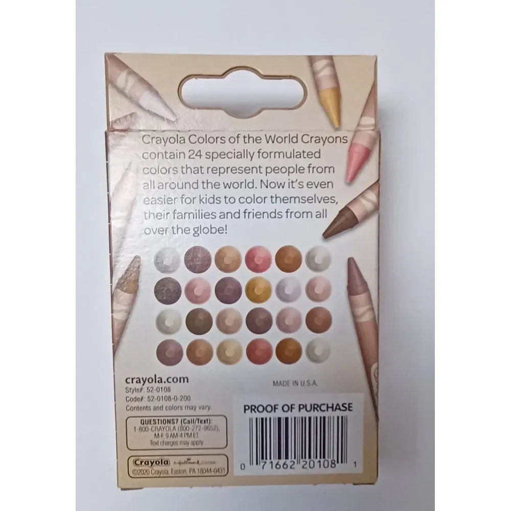 Crayola Crayons Colors of The World 24 ct 5.3oz (Pack of 48)