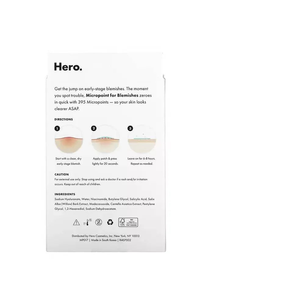 Hero Mighty Patch Micropoint For Blemishes 8 Ct 0.63Oz (Pack Of 24)