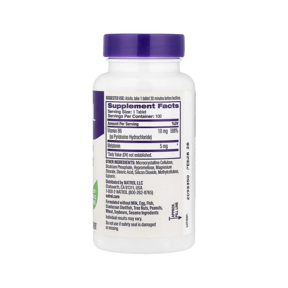 Natrol Melatonin Tr 5Mg Time Release Tablets100 Ea 2.08oz (Pack of 12)