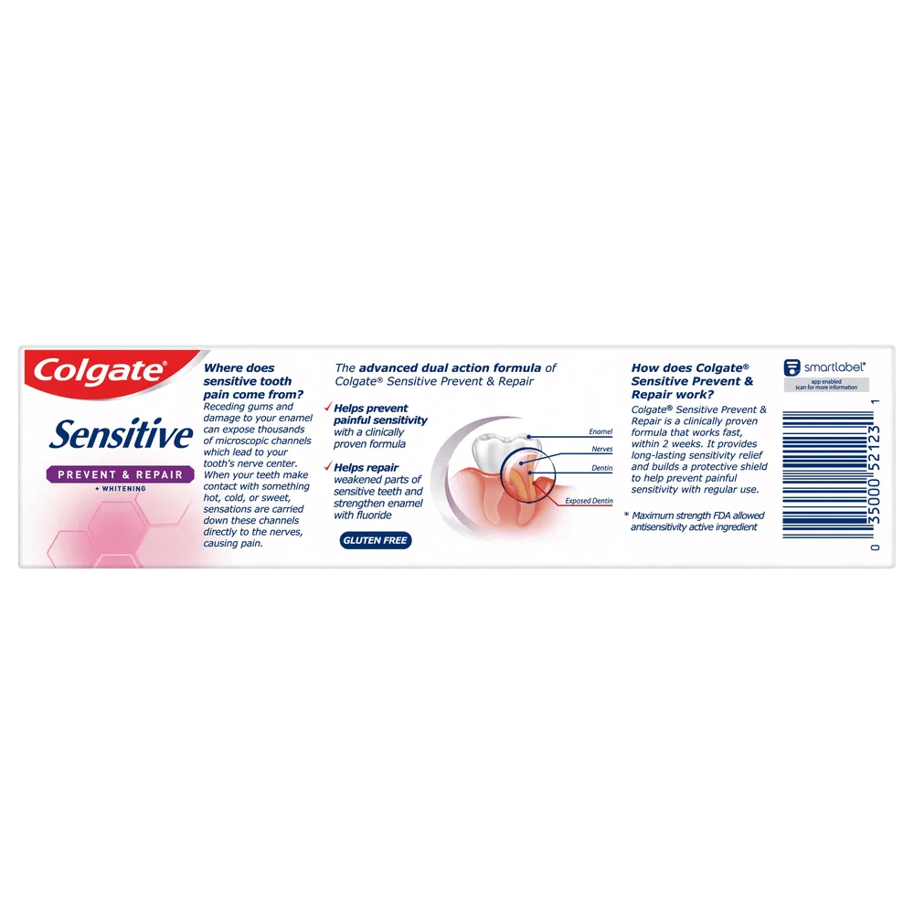 Colgate Sensitive Prevent and Repair With Witening Sensitive Toothpaste 6Oz (Pack of 24)