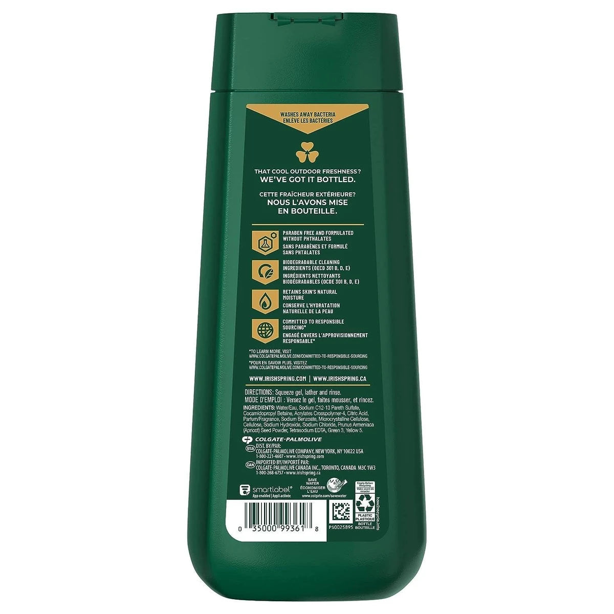 Irish Spring Active Scrub Body Wash for Men 20Oz (Pack of 4)