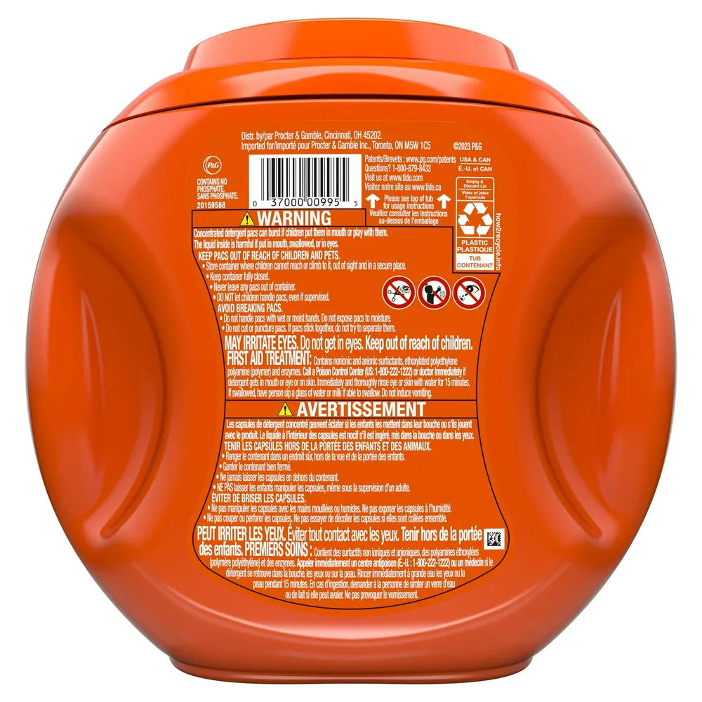 Tide PODS Laundry Detergent Soap Pacs Original 34oz (Pack of 4)