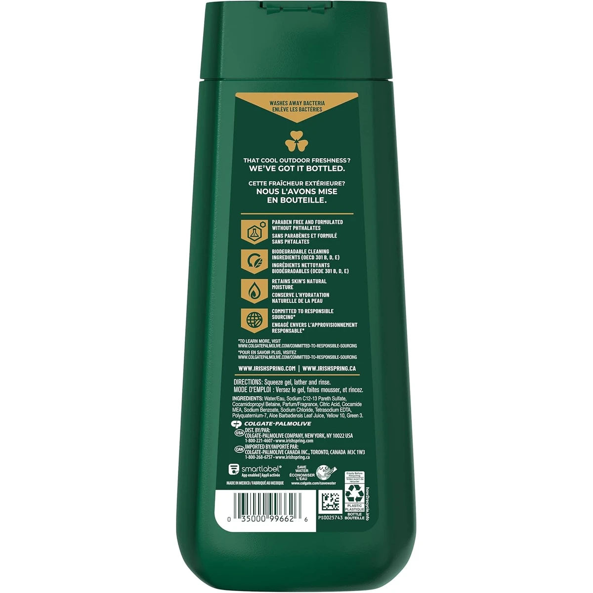 Irish Spring Body Wash Aloe Mist 20Oz (Pack of 4)