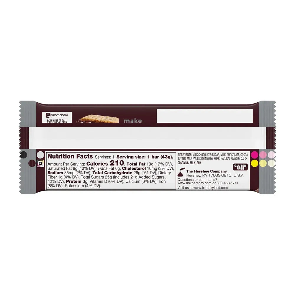 HERSHEY S Milk Chocolate Candy Bar Full Size 1.55 oz (Pack of 432)