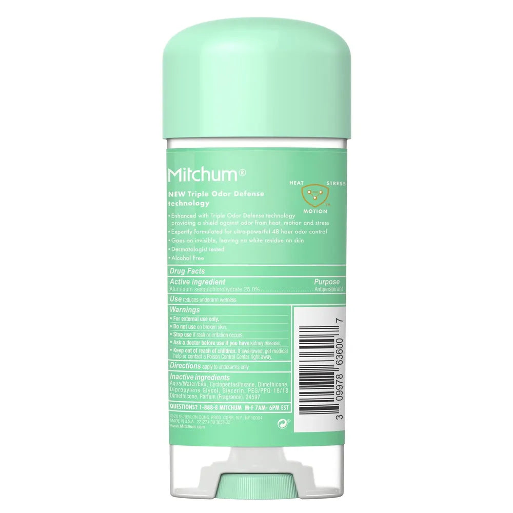 Lady Mitchum Clear Gel Antiperspirant And Deodorant Powder Fresh3.4Oz (Pack of 24)