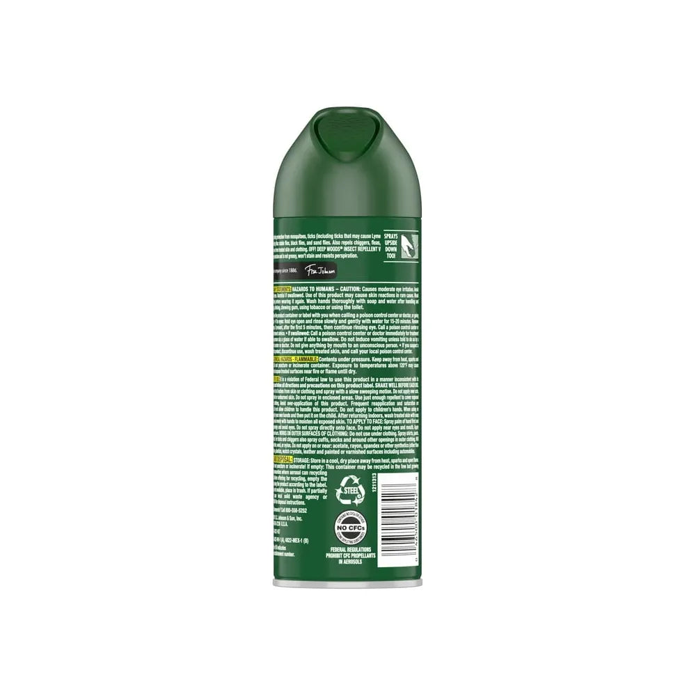 Off Deep Woods Insect Repellent Spray Unscented 23.8% Deet6Oz (Pack of 12)