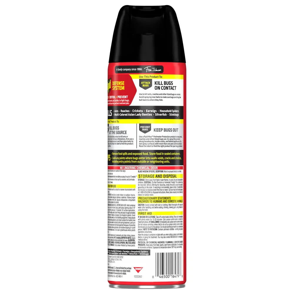 Raid Ant And Roach Killer Lemon Scent17.5Oz (Pack of 12)