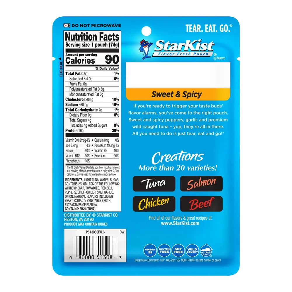 Starkist Tuna Creations Sweet & Spicy Single Serve 2.6Oz (Pack of 24)