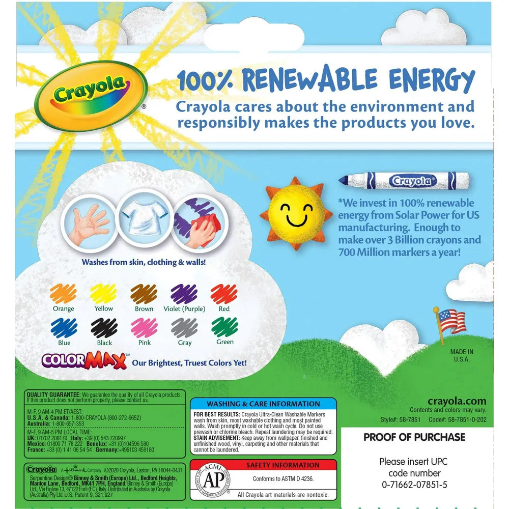 Crayola Ultra Clean Washable Markers (Pack Of 24)