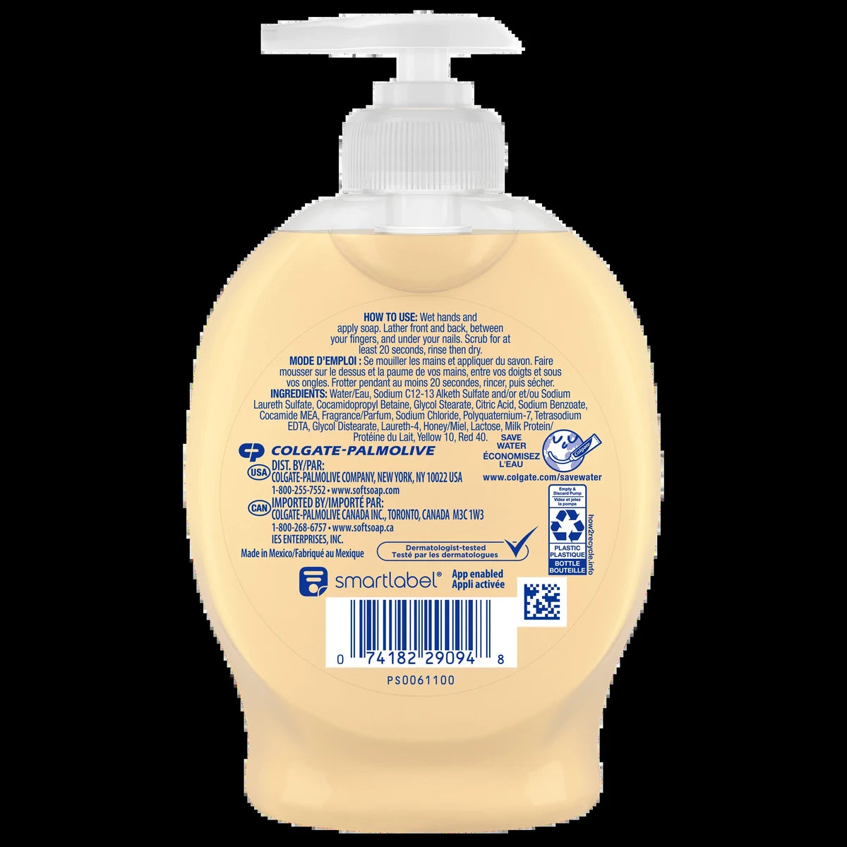 Softsoap Moisturizing Liquid Hand Soap Milk Protein and Honey 7.5Oz (Pack of 6)