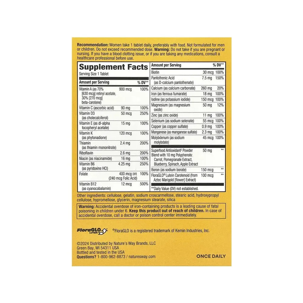 Nature's Way Alive Womens Energy Complete Multivitamin Tablets50 Ea 4.16oz (Pack of 12)