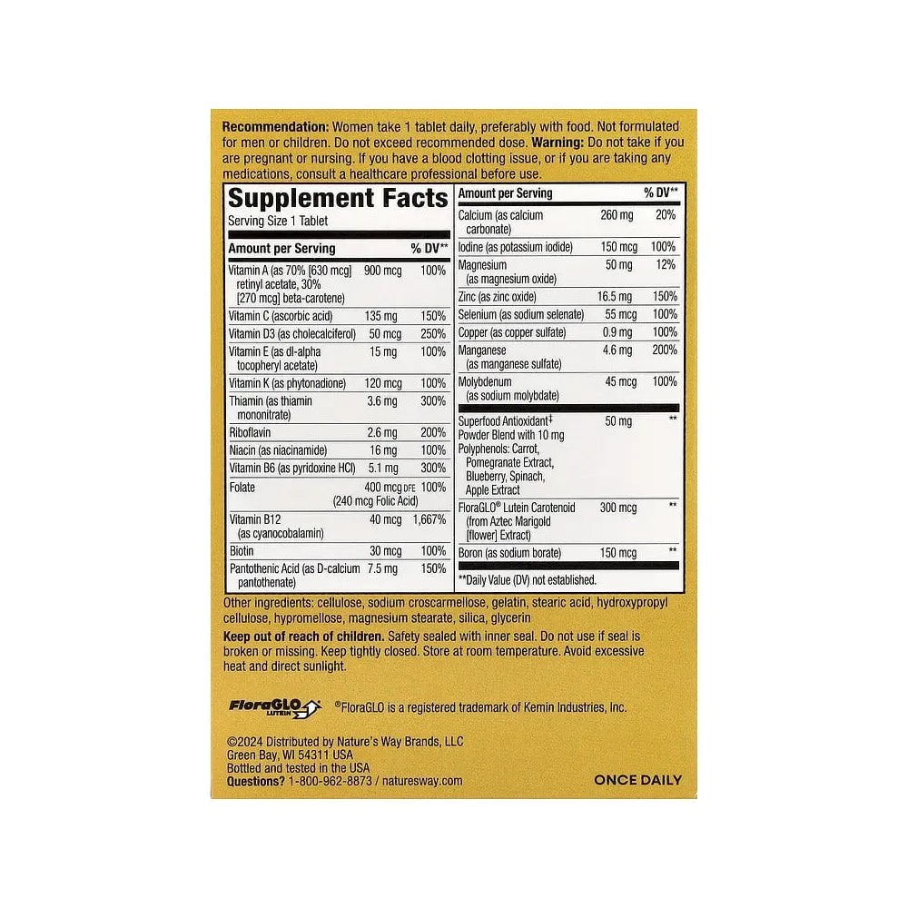 Nature's Way Alive Women's 50+ Complete Multivitamin Tablets 4.16oz (Pack of 12)